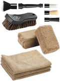 Fantasticlean 9PCS Car Detailing Brush Set, Interior Leather Cleaning by Fantasticlean