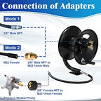 M MINGLE Pressure Washer Hose Reel 100ft x 3/8" / 150ft x 1/4", 4000 PSI - Image 4