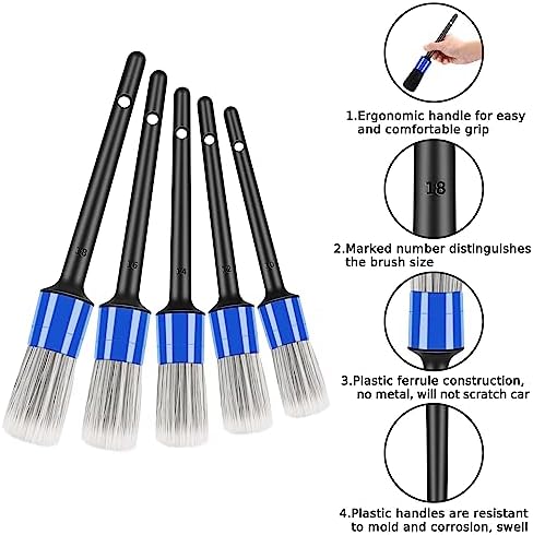 HMPLL 10pcs Car Detailing Kit, Premium Detailing Brush Set - Image 2