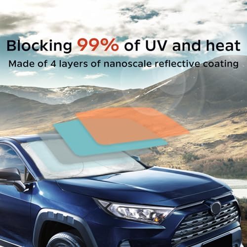 Windshield Sun Shade for 2021-2026 KIA K5/Hyundai Sonata Front Sunshade - Image 6