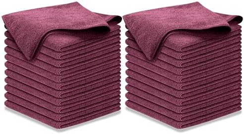 USANOOKS Premium 300GSM Microfiber Cleaning Cloth - 12.5"x12.5" High Performance - 1200 Washes, Ultra Absorbent Microfiber Towels for Cars Undercarriage, Rims & Engine Bay Cleaning - Microfiber Cloth by USANOOKS