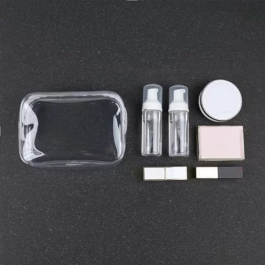 Buminee Clear Pouch, Makeup Bag, 6.6"x2.3"x4.7" TSA Approved Toiletry Bag-1 Pack All Clear - Image 5