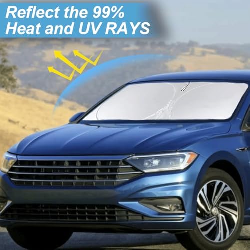 Windshield Sunshade for 2011-2017 2018 Volkswagen VW Jetta Sun Visor Shield - Image 2