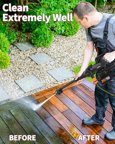 Cordless Power Washer 1500PSl, Battery Power Washer, Black - Image 3
