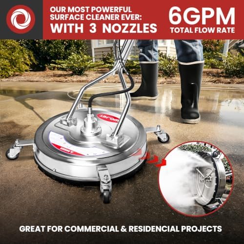 WOJET 22'' Commercial High-Flow Pressure Washer Surface Cleaner 6GPM4500PSI - Image 3