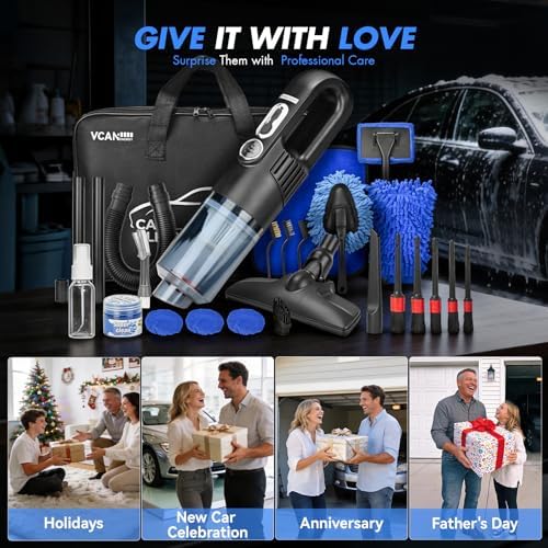 VCANENERGY Car Cleaning kit, Car Interior Detailing kit with Wheel Brush, Windshield Cleaner Tool, Microfiber Towel, Wash Mitt, Interior and Exterior Car Wash kit with Bag (28pcs) - Image 2