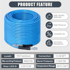 150FT Sewer Jetter Kit for Pressure Washer 5800PSI Drain Cleaner - Image 4