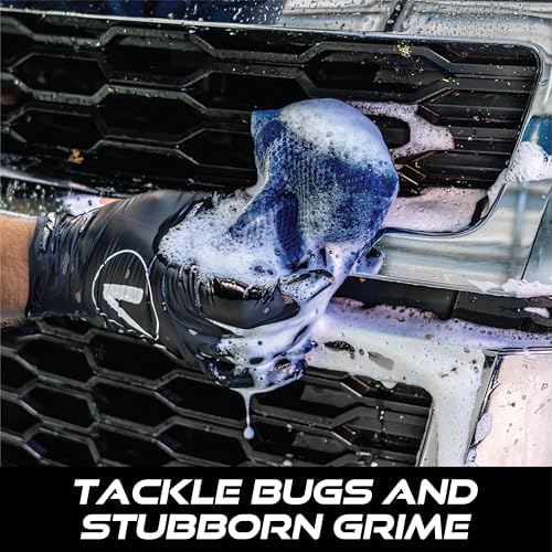 VIKING Mesh Bug Sponge, Car Wash Sponge for Cleaning Bugs and Tar, Colors Vary, 4 inch by 6 inch, 6 Pack - Image 2