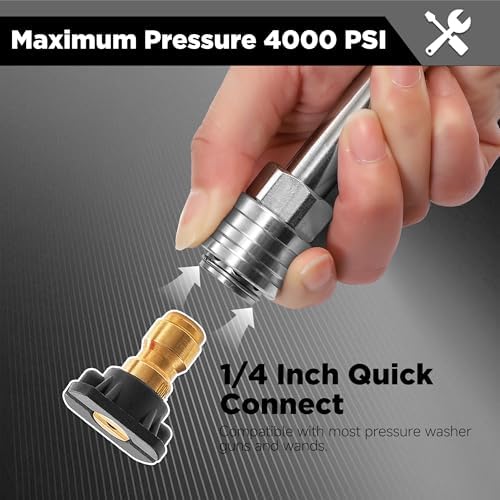 Pressure Washer Tips, 65 Degree Soap Nozzle Black, 7 Pack for Cars - Image 4