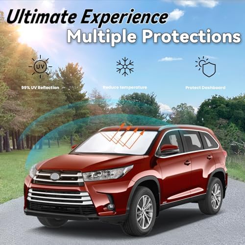 Windshield Sun Shade for Toyota Highlander 2014-2019 Accessories - Image 3