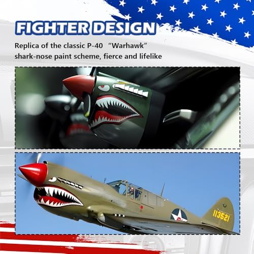 2026 New P-40 Warhawk Car Air Freshener,P-40 Fighter Car Vent Clips with Spinning Propeller for Reducing Odors,Universal Air Vent Decorations for Cars as Gift for Men & Pilots (P-40 Fighter Plane) - Image 3