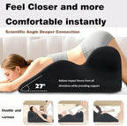 Multi-functional Ergonomic Memory Foam Wedge Pillow, 27° Angle Perfect Position Instant Intimacy Couples Pillow, Wedge Memory Foam Butt Cushion, Provides Waist and Neck Support for Neck Pain Relief. - Image 2