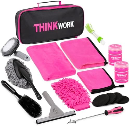 THINKWORK Car Detailing Kit, Interior Exterior Cleaning Set for Vehicles by THINKWORK