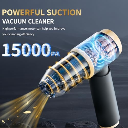 4 in 1 Cordless Handheld Car Vacuum, 15000PA Portable Mini Vacuum Cleaner - Image 4