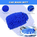 62'' Car Wash Brush with Long Handle, Car Wash Kit with Tire Brush, Tower, Window Squeegee, Chenille Microfiber Car Wash Mop Mitt, Car Cleaning Brush Kit Supplies for Car, Truck, SUV, RV - Image 6