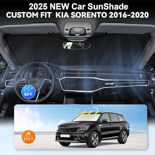 Custom Fit Sorento Windshield Sunshade for 2016-2019 2020 KIA Sorento Shade - Image 4