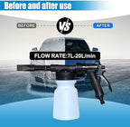 ZIMISI Car Wash Foam Gun, Foam Cannon for Hose, Professional Car Foam Sprayer with 6 Levels Foam Concentration, Spray Gun Cleaner, Connects to Any Garden Hose (Black) - Image 6