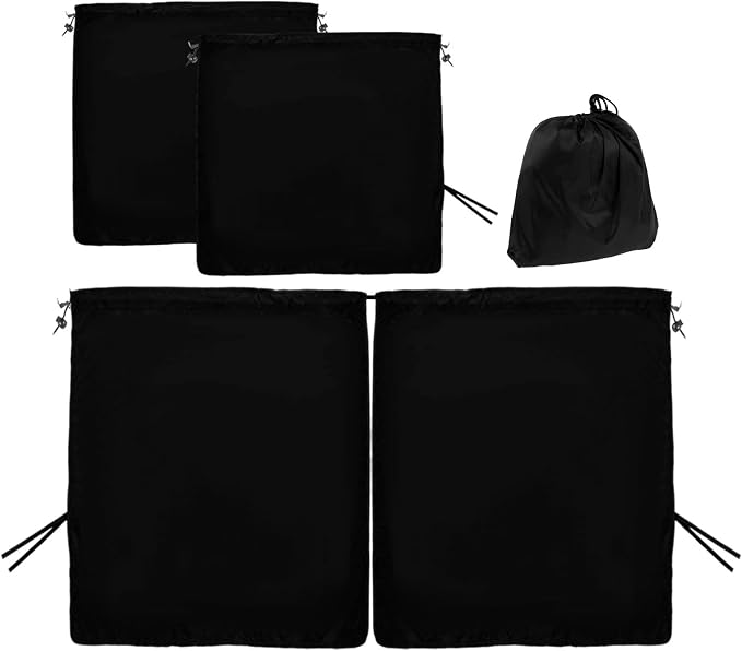 Car Privacy Curtains, Universal Car Window Shades Light Blocking Sunshades, Auto Blackout Curtains Baby Shades Wide Sedan SUV Sunshade Screen Covers for Travel Camping Nap Sleeping (3 pcs) - Image 4