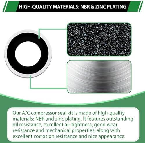 110PCS A/C Compressor Port Bonded Seal Gasket Kit, A/C Seal Washers - Image 5