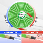 PWACCS Pressure Washer Hose 100FT 3/8", Steel Wire Braided Power Wash Hose - Image 3