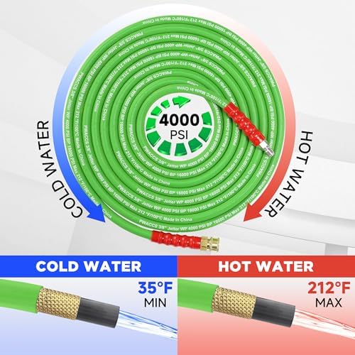 PWACCS 25FT Pressure Washer Hose, 3/8" Kink-Resistant for Hot/Cold Water - Image 3
