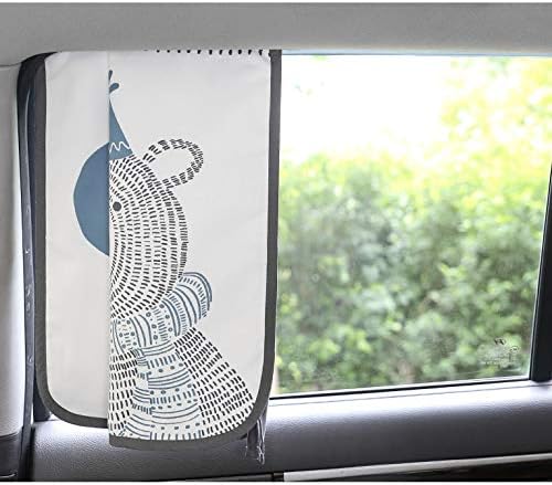 Magnetic Car Sun Shade Curtain for Side Window – Sun Blocker and UV Protector for Baby, Kids, and Pets – Universal Fit with Built-in Magnets for Steel-Framed Door (Be-Awesome Bear) - Image 4