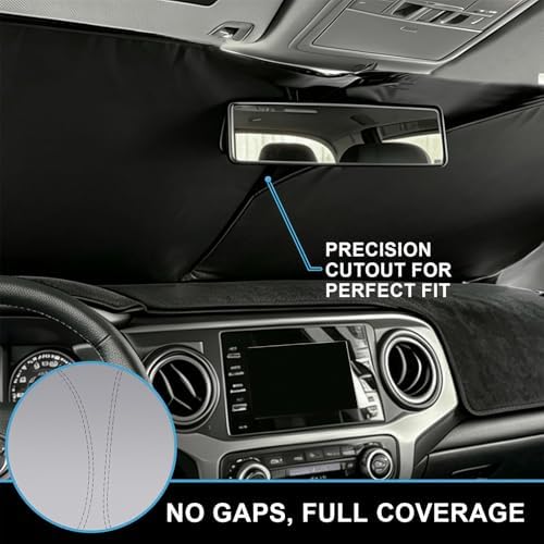 Windshield Sun Shade for Toyota Tacoma 2016-2023 - Image 4