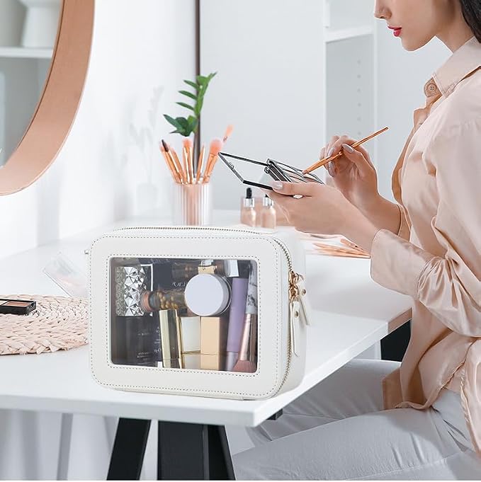 Clear Makeup Bagswith Mini Cosmetic Bags,Travel Toiletry Bags for Women,Portable Cosmetic Bags Case, Transparent Waterproof Cosmetic Organizer Storage Bags for Women Men - Image 5