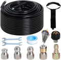100FT Sewer Jetter Kit for Pressure Washer 5800PSI Drain Cleaner by Zejoot