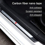 Storystore Car Door Edge Guards, 4In x 33Ft Door Sill Guard Protector, Anti-Scratch Adhesive Tape, Automotive Anti-Collision Strip for Car Door Edge/Front and Rear Bumper/Door Sill Protector | Trim-to-fit Carbon Fiber Protective Strip for Door Edges, B... - Image 2