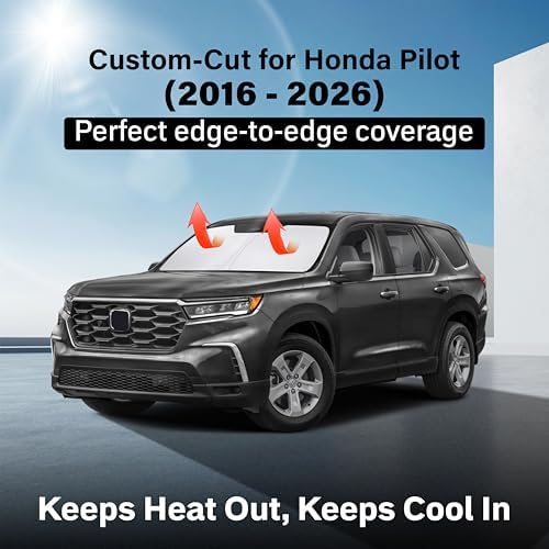EcoNour Windshield Sun Shade Compatible for Honda Pilot 2016–2024 2025 - Image 2