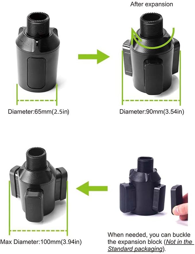 4-in-1 Car Expander with Dual Cup Holder, Phone Holder, 360 Adjustable Base, All Purpose Organizer for Snack Bottles, Drinks - Image 5