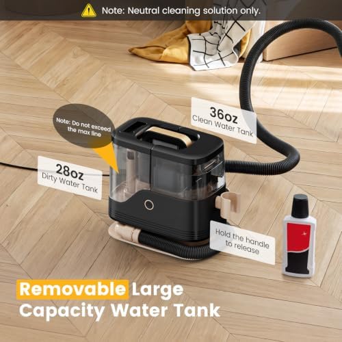 NEWBULIG Carpet and Upholstery Cleaner Machine Portable Carpet Shampooer - Image 5