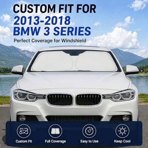 Custom Fit Windshield Sun Shade for BMW 3 Series 2013-2018 - Image 2
