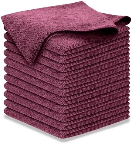 USANOOKS Premium 300GSM Microfiber Cleaning Cloth - 12.5"x12.5" High Performance - 1200 Washes, Ultra Absorbent Microfiber Towels for Cars Undercarriage, Rims & Engine Bay Cleaning - Microfiber Cloth by USANOOKS