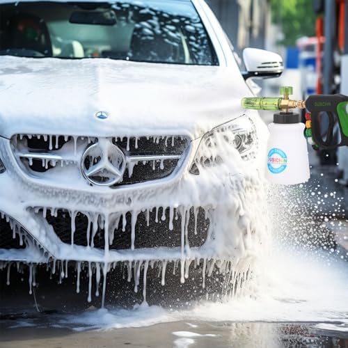 DUSICHIN DUS-007 Snow Foam Lance Foam Cannon Adjustable Jet Wash, Quick Release 1/4" Fitting 5 Pressure Washer Nozzles for Car Detailing Pressure Washer Black - Image 6