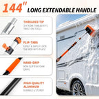144'' Car Wash Brush with Long Handle Cleaning Kit - Image 2