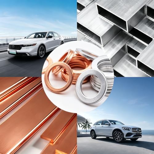 30PCS Oil Drain Plug Gasket,14mm Copper and Aluminum Crush Washers Assortment Kit,Automotive Replacement Drain Plug Gaskets-OEM 007603-014106/OEM 94109-14000 - Image 6