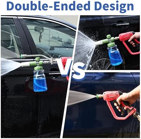 FENG PAI Foam Cannon Dual-Connector Accessory, Pressure Washer Double Tip Attachment for Soap Cannon with 7PCS Pressure Washer Sprayer Nozzles for Car Wash,1/4" Quick Connect, Without Foam Cannon - Image 6