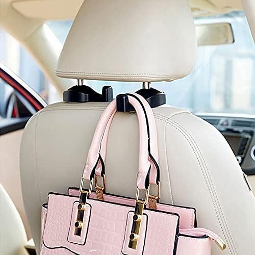 IPELY Universal Car Vehicle Back Seat Headrest Hanger Holder Hook for Bag Purse Cloth Grocery (Black -Set of 2) - Image 4