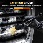 MVEQRRN 10PCS Car Detailing Brush Set,Boars Hair Detail Brush Kit(Black) - Image 5