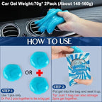 Fitosy Car Interior Duster Detail Brush Cleaning Gel Kit, Dust Remover - Image 6