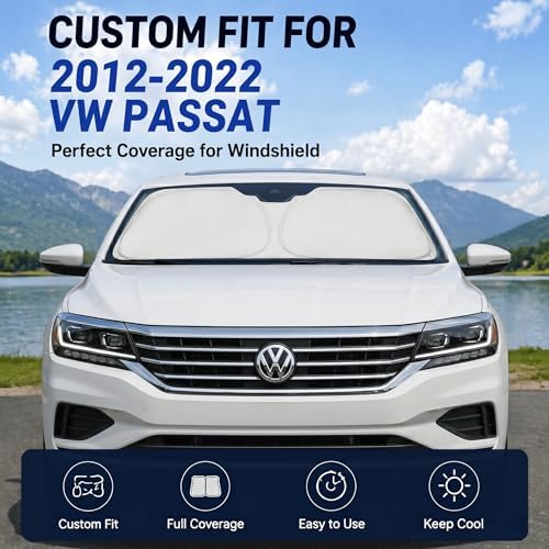Custom Fit Windshield Sun Shade for Volkswagen VW Passat 2012-2022 - Image 2