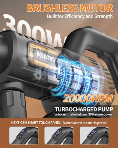 Cordless Pressure Washer Battery Powered; 1500PSI Brushless Power Washer - Image 4