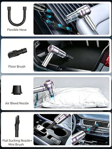 Handheld Car Vacuum Cleaner, 22000Pa Poratble Vacuum/Air Duster Super Power - Image 6