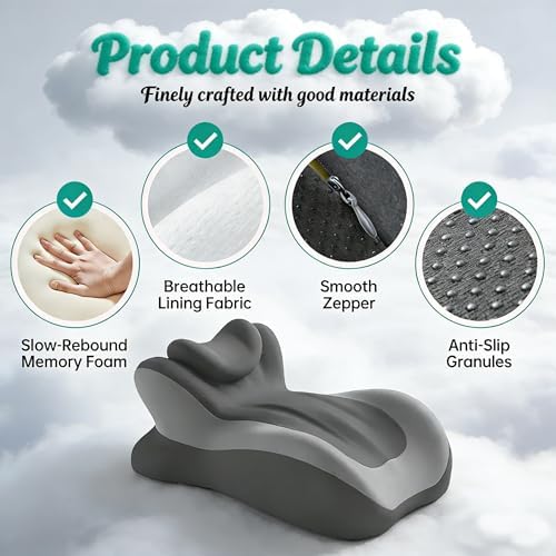 Adjustable Intimacy & Pregnancy Support Pillow - Ergonomic Foam Wedge Cushion for Back Pain, Sitting, Lying, Multi-Position with Removable Washable Cover (Light Gray) - Image 3