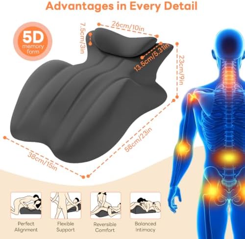 Memory Foam Wedge Pillow, Intimacy Positioning Pillow for Reading - Image 2