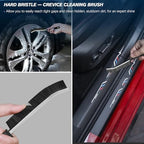 Car Detailing Brushes Set, 8-Piece Auto Detail Cleaning Brush Tool Kit in Ultra-Soft/Middle/Hard, Crevice Brush for Car Interior & Exterior, Leather, Air Vents, Emblems, Wheels Wash & Care - Image 7