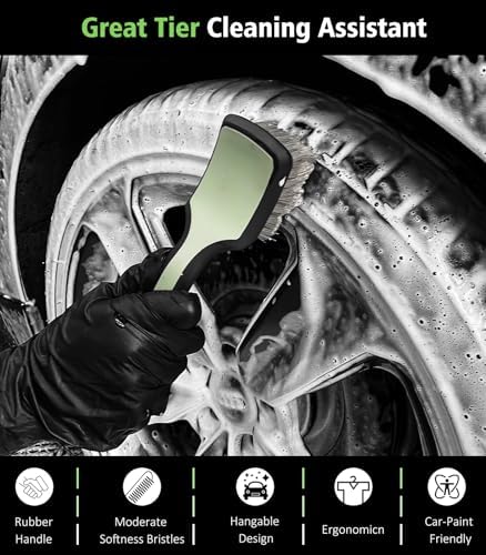 YeewayVeh 8PCS Wheel & Tire Brush Kit, 2-Size 360° Bendable Rim Brush - Image 3
