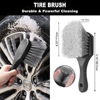 7Pcs Car Wheel Brush kit, Tire Brush, Wheel Cleaner Brush, Soft-bristled Rim Cleaner Brush, Tire Shine Applicator Pad, Car Detailing Brushes, Wheel Brushes for Cleaning Wheels,Tires - Image 3